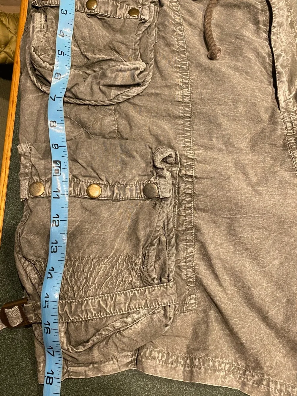 Free People Olive Green Cargo Shorts